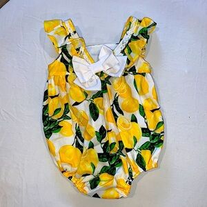 Cynthia Rowley lemon print romper